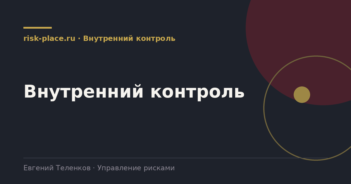 Внутренний контроль, разбор risk-place.ru