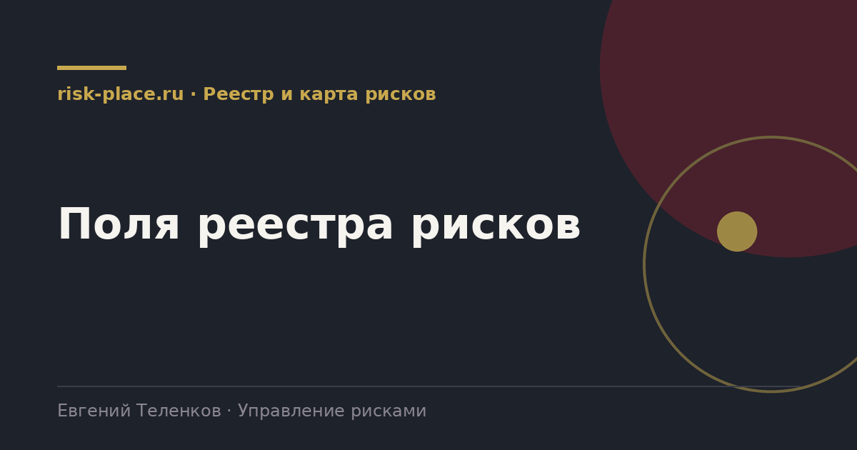 Поля реестра рисков, разбор risk-place.ru