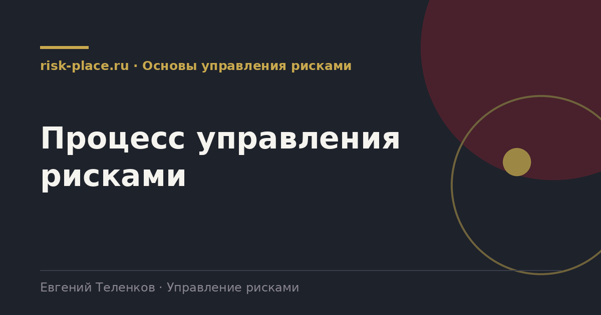 Процесс управления рисками, разбор risk-place.ru
