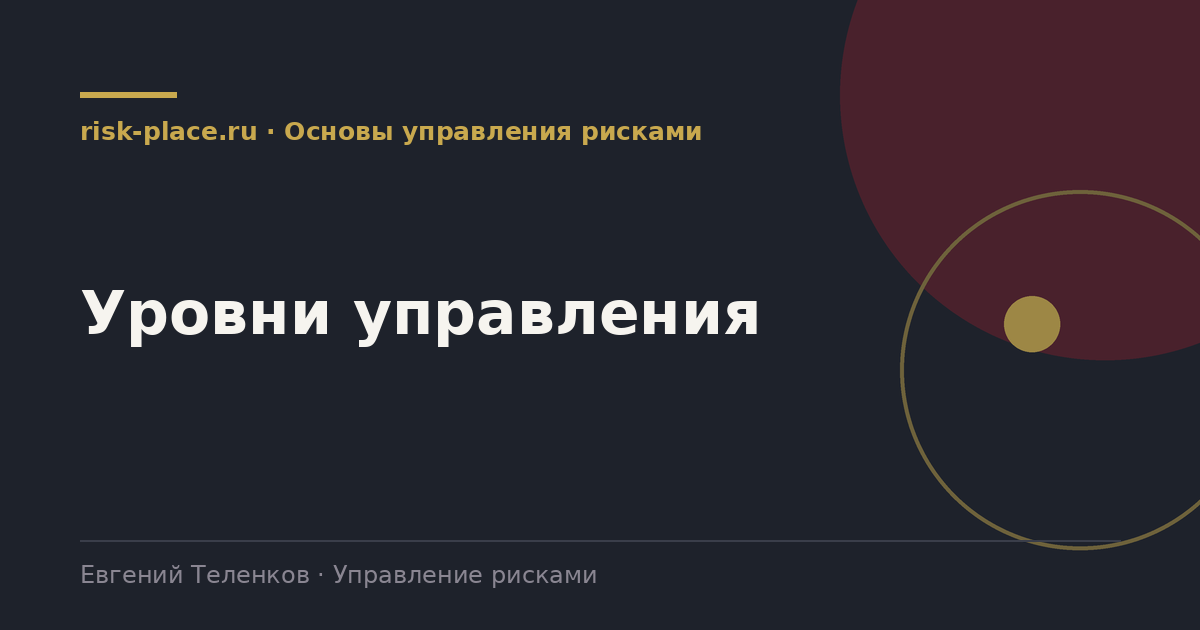 Уровни управления, разбор risk-place.ru