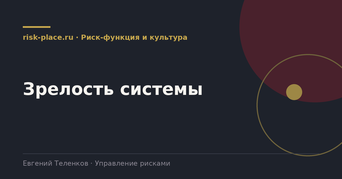 Зрелость системы, разбор risk-place.ru